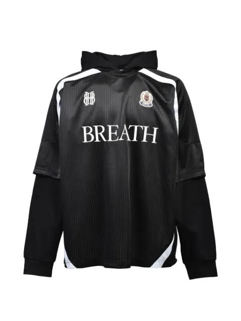 layered zip-up hoodie by BREATH