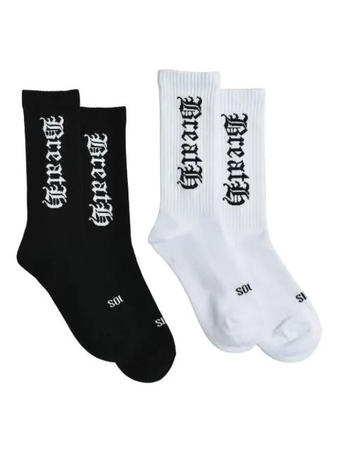 logo-jacquard socks (pack of two) by BREATH