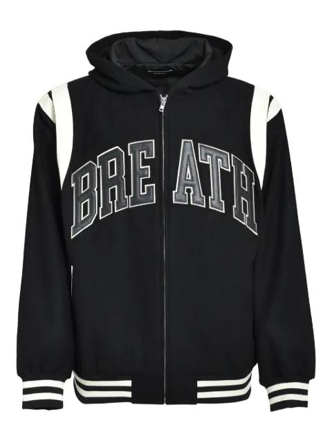 logo-patch bomber jacket by BREATH