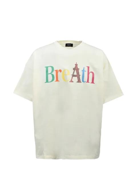 logo-print cotton T-shirt by BREATH