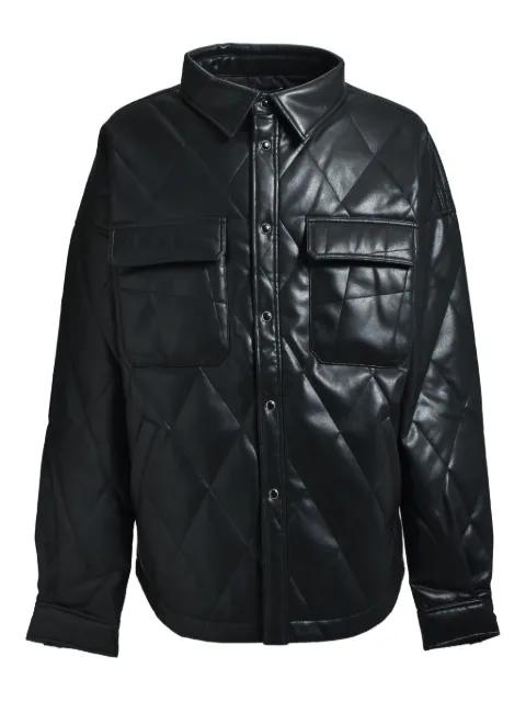quilted-pattern leather shirt by BREATH