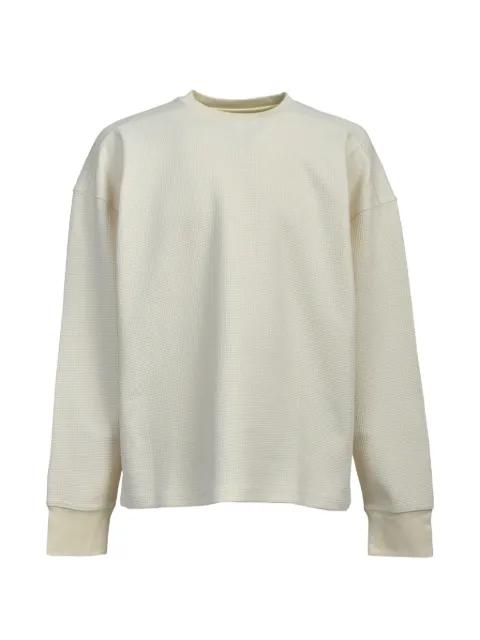 waffle-knit long-sleeve T-shirt by BREATH