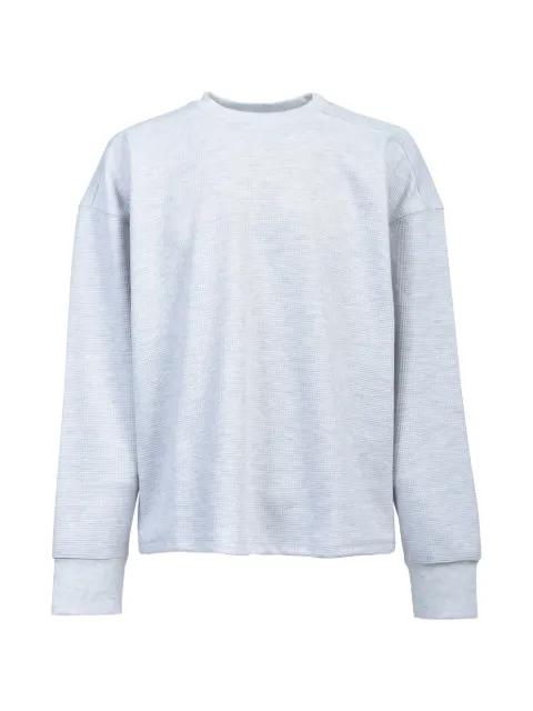 waffle-knit long-sleeved T-shirt by BREATH