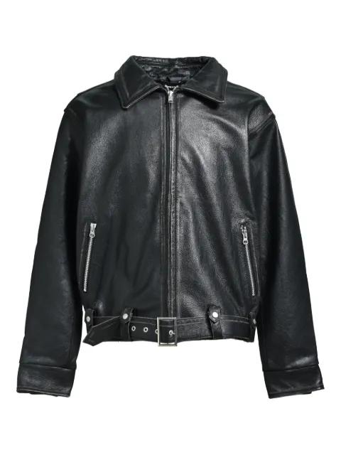 zip-pocket biker jacket by BREATH