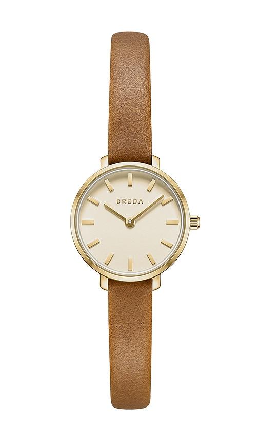 Breda Beverly Leather Watch in Metallic Gold by BREDA