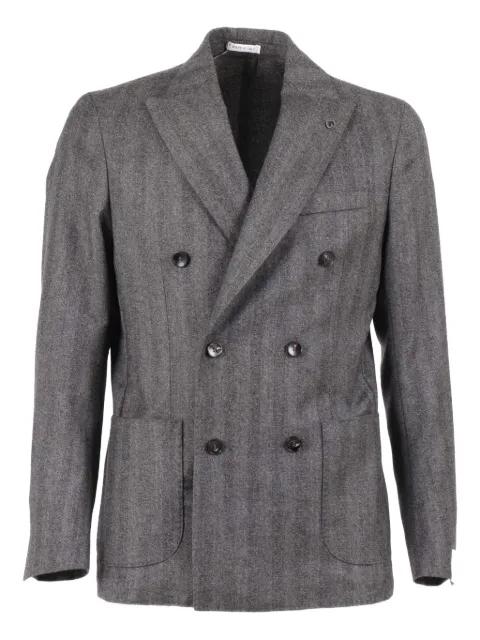 herringbone double-breasted blazer by BRERA