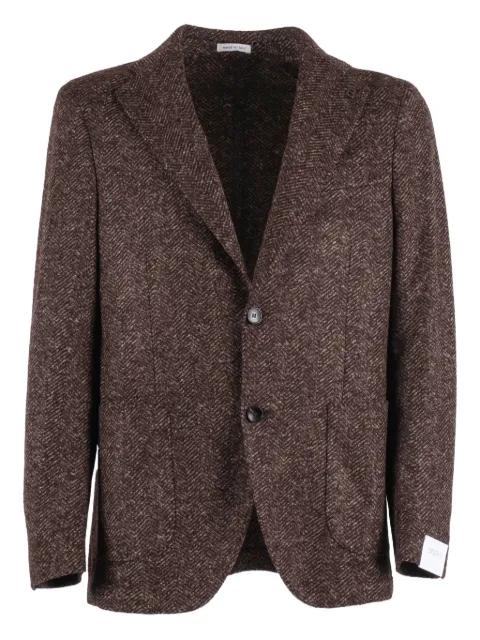 herringbone single-breasted blazer by BRERA