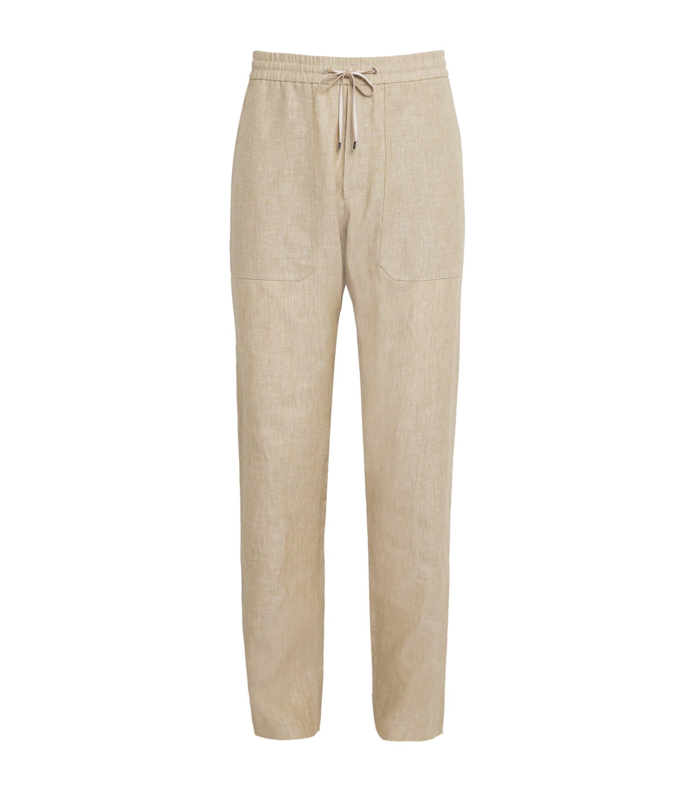 Brett Johnson Linen Drawstring Trousers by BRETT JOHNSON