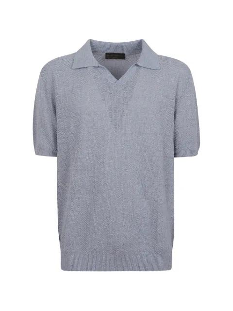 chevron-knit polo shirt by BRETT JOHNSON