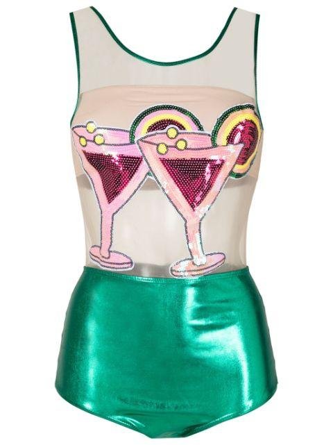 Drink sequin-embellished one-piece by BRIGITTE