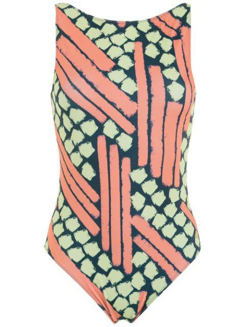 abstract-print one-piece swimsuit by BRIGITTE
