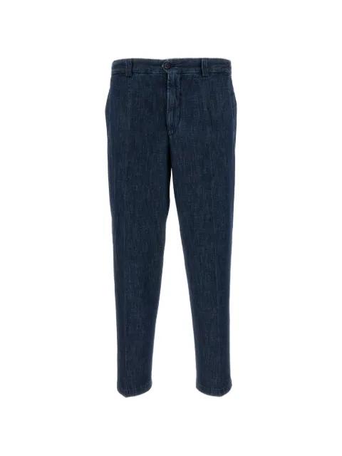 Portofino pleated elasticated-waist jeans by BRIGLIA 1949