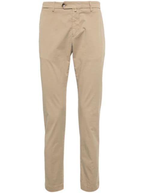 low-rise stretch-cotton tapered chinos by BRIGLIA 1949