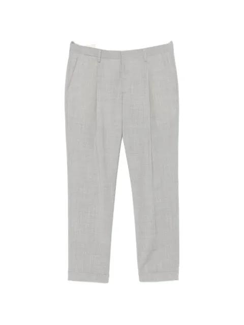pleated crosshatch-texture trousers by BRIGLIA 1949