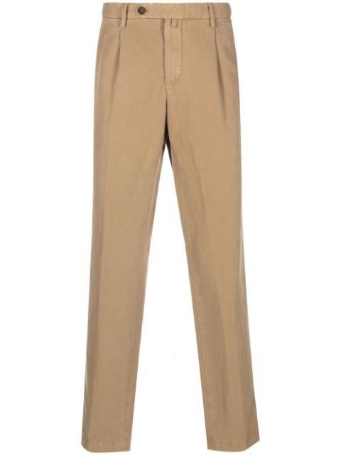straight-leg cotton chinos by BRIGLIA 1949