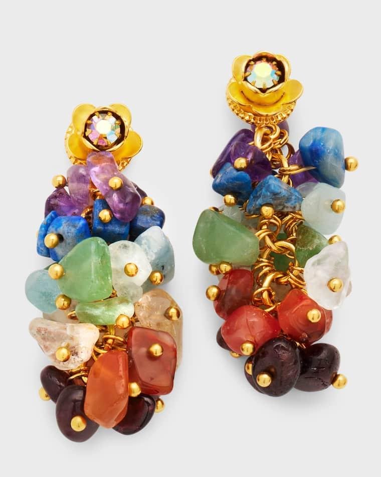 Frida Multi-Stone Dangle Earrings by BRINKER&ELIZA
