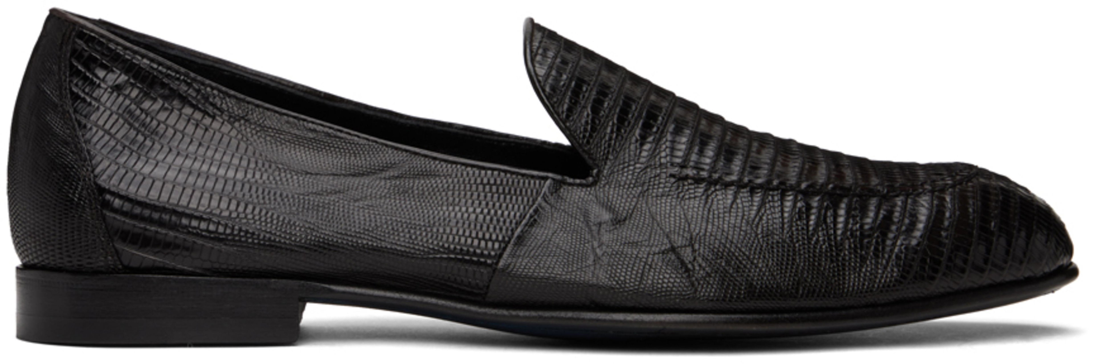 Black Embossed Loafers by BRIONI