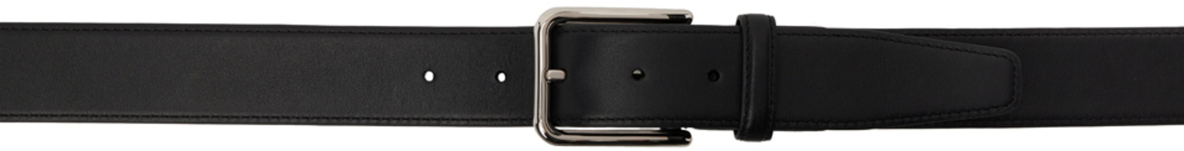 Black Leather Belt by BRIONI