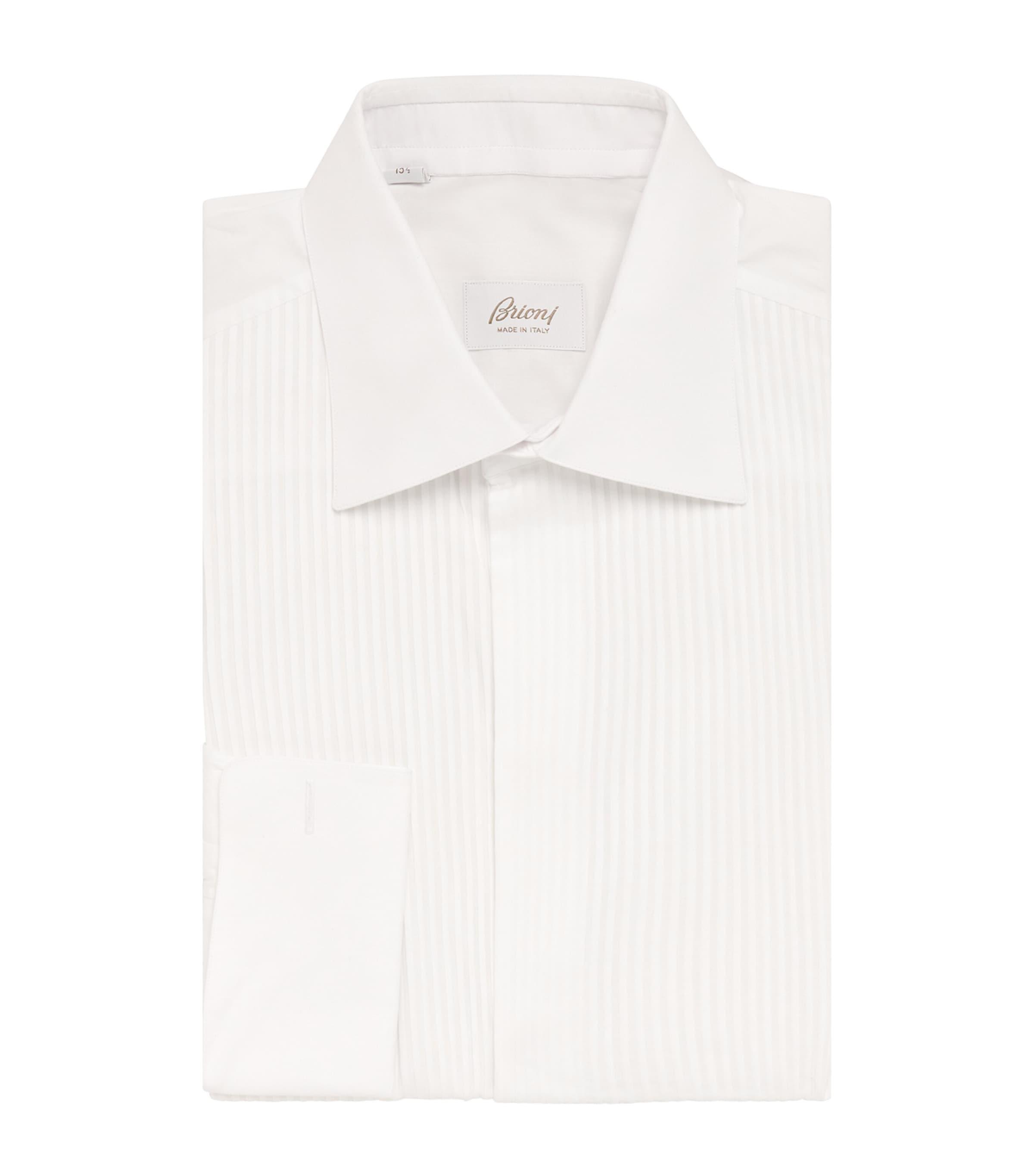 Brioni Cotton Plastron-Detail Shirt by BRIONI