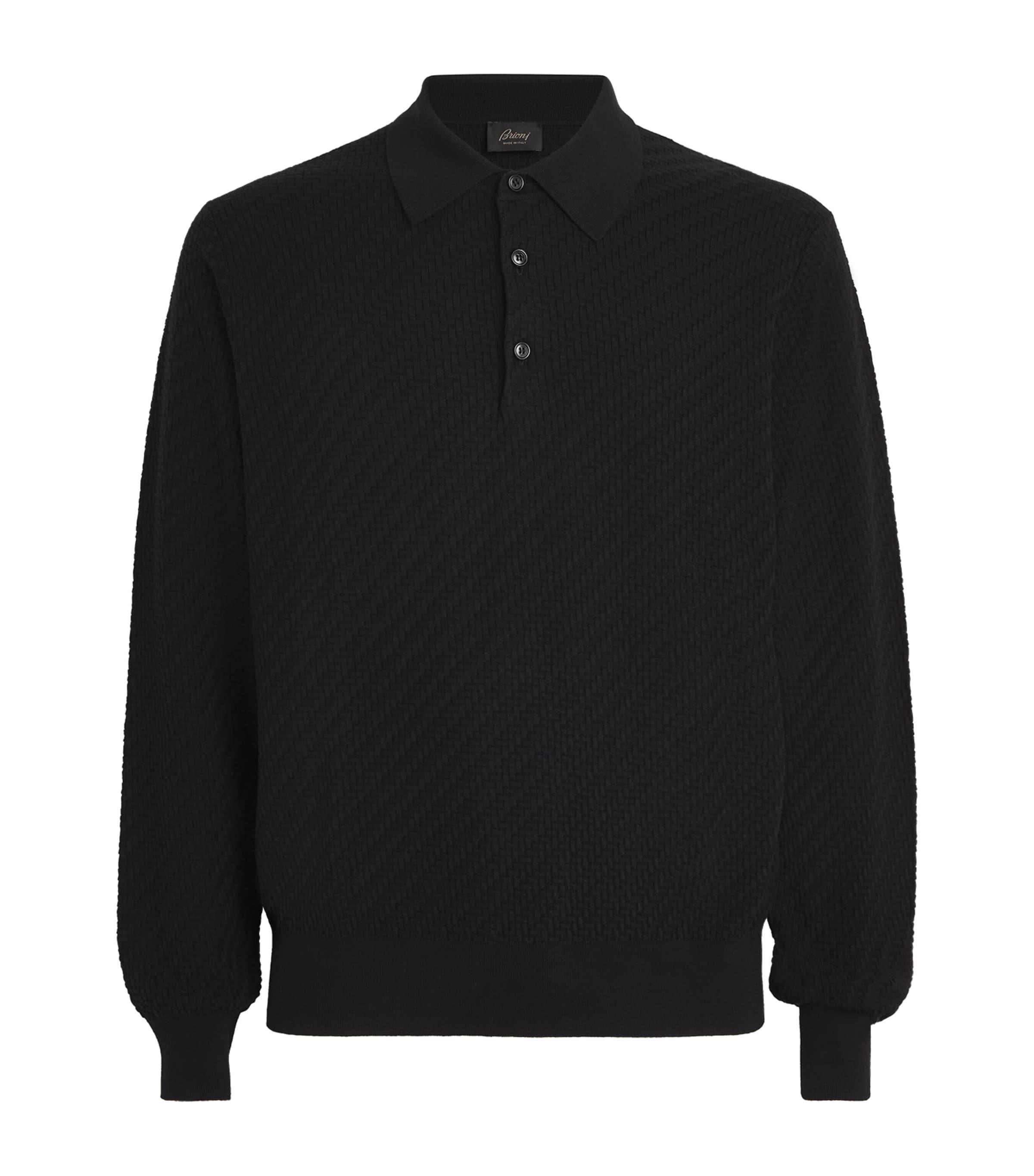 Brioni Cotton-Silk Collared Sweater by BRIONI