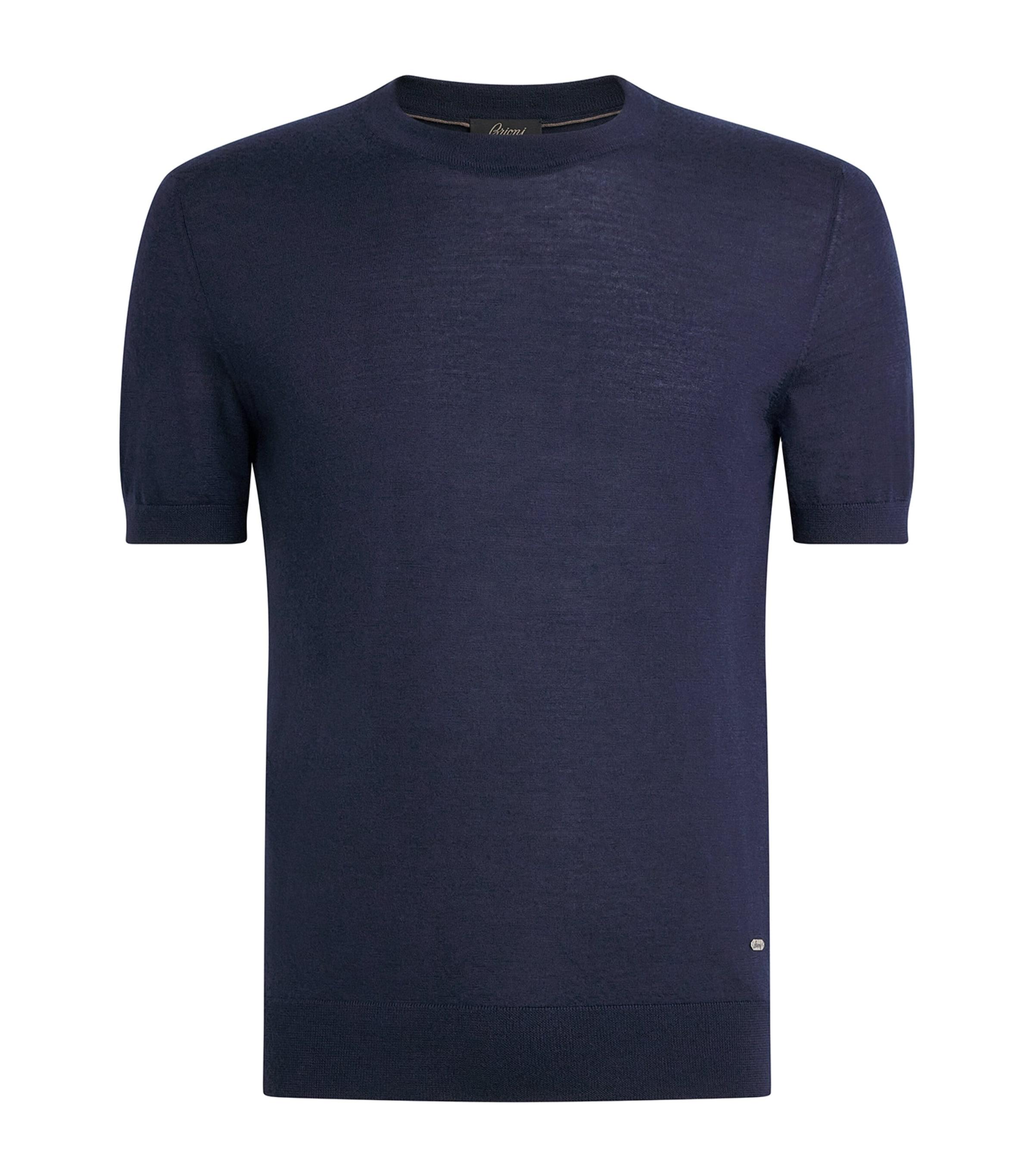 Cashmere-Silk Short-Sleeve Sweatshirt by BRIONI