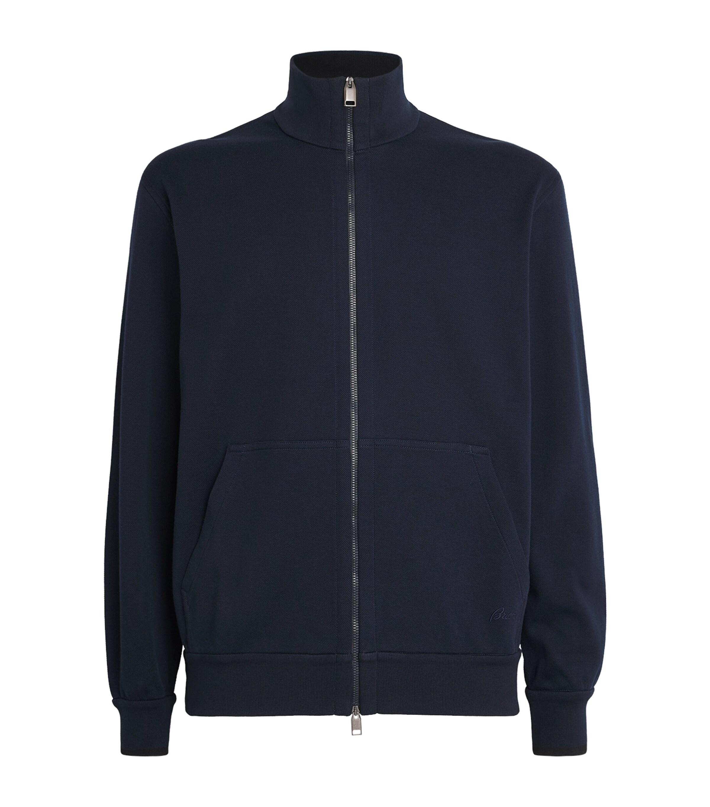 Cotton-Blend Zip-Up Sweater by BRIONI