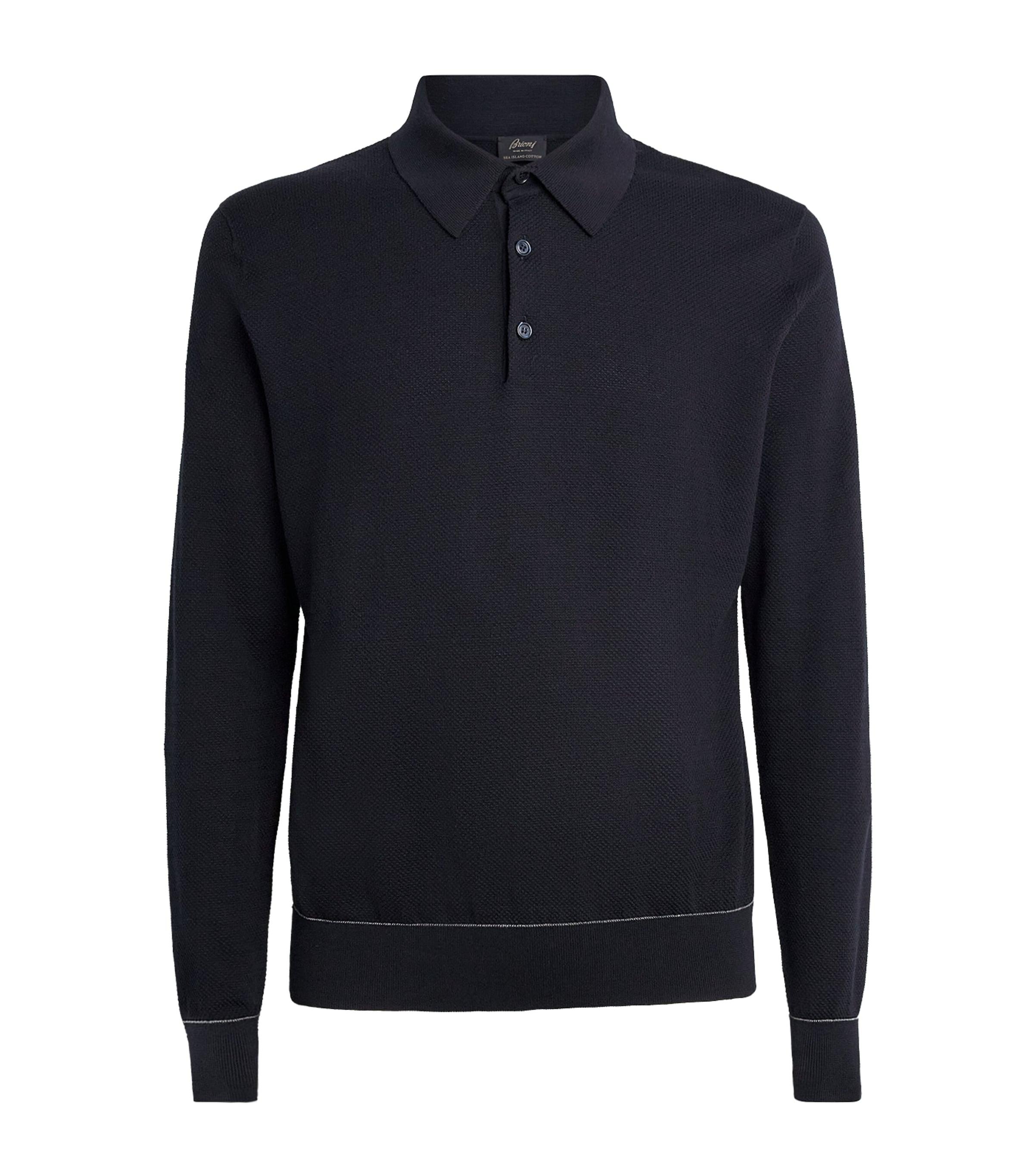 Cotton Contrast-Stitch Polo Shirt by BRIONI