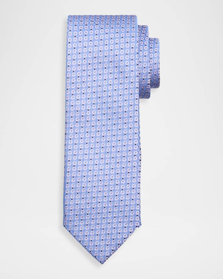Men's Geometric Circle Silk Tie by BRIONI