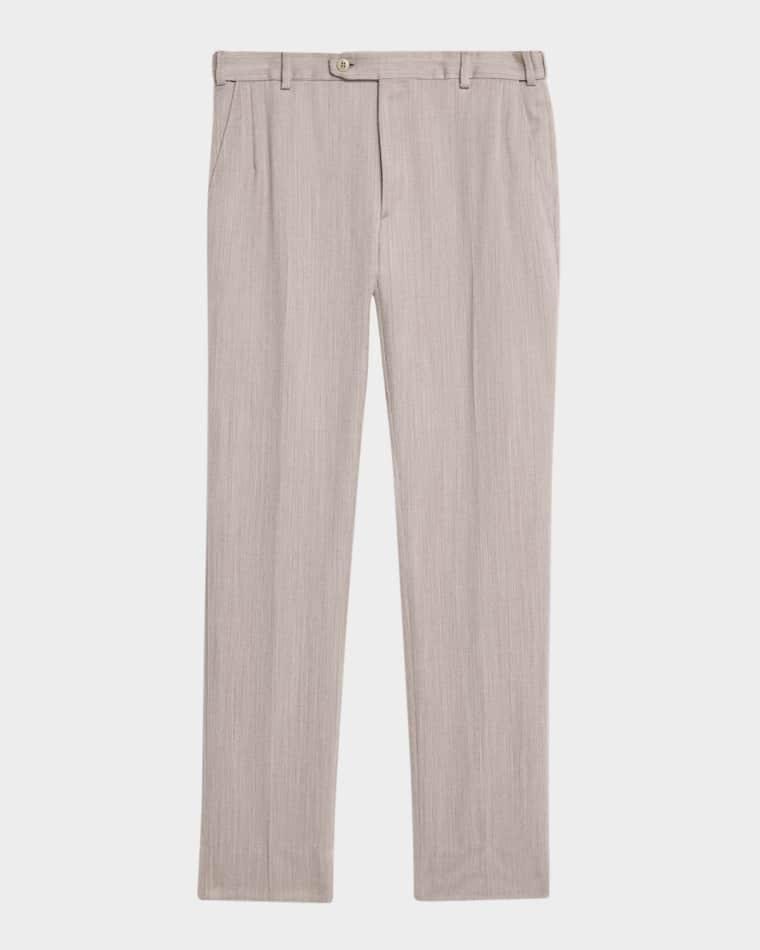 Men's Journey Flat-Front Trousers by BRIONI