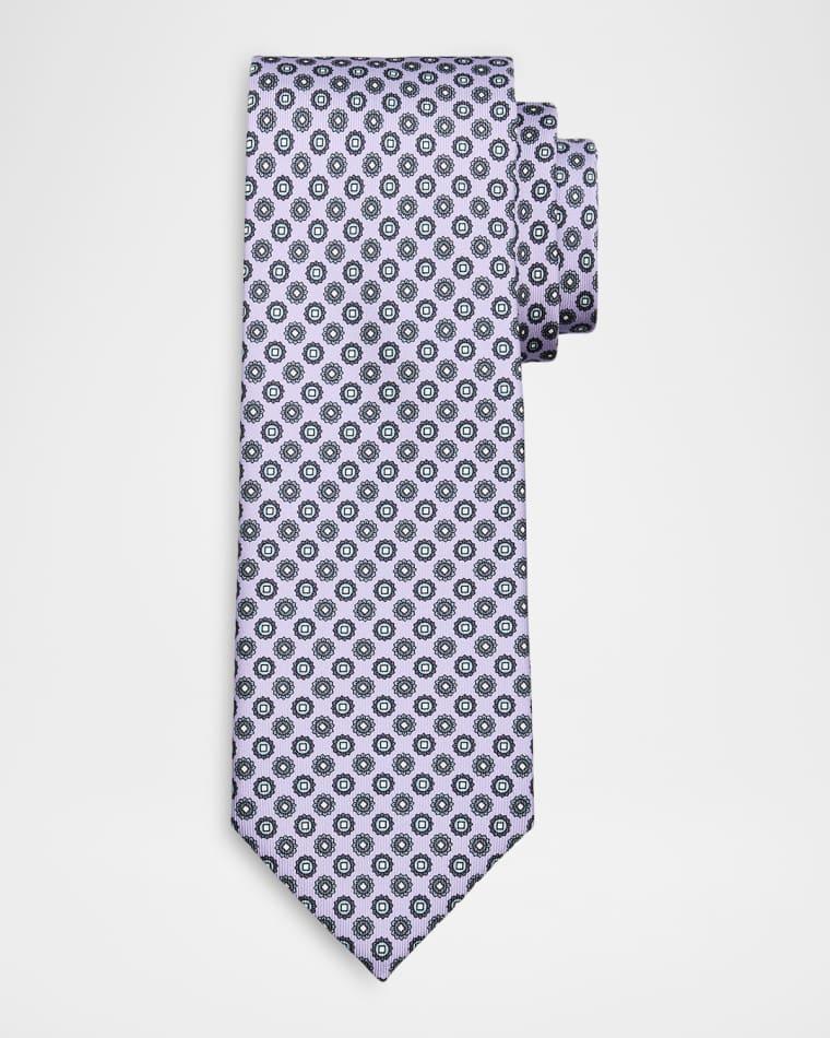 Men's Micro-Medallion Silk Tie by BRIONI