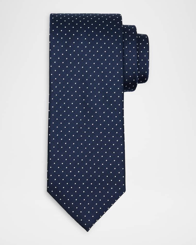Men's Micro-Polka Dot Silk Tie by BRIONI
