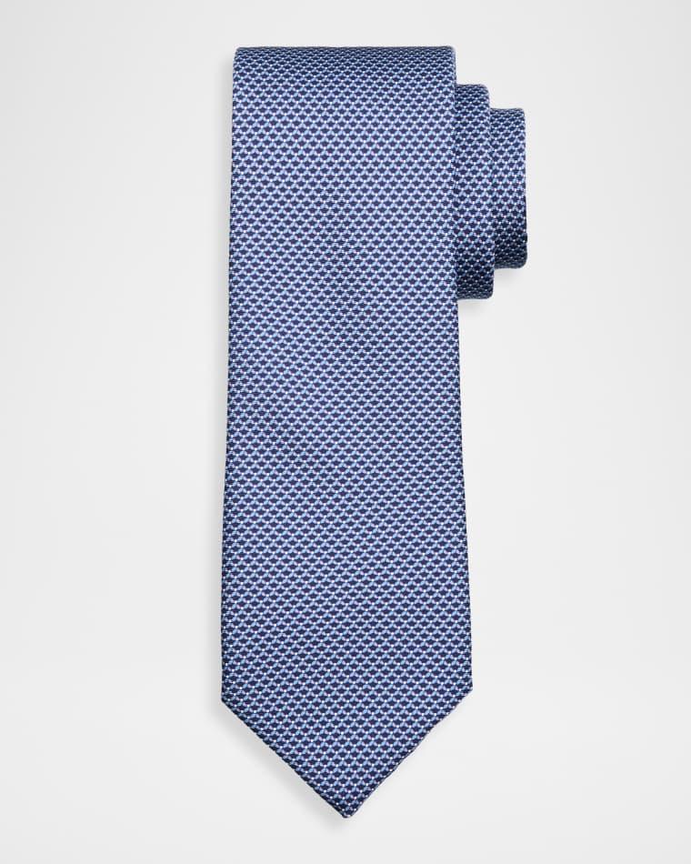 Men's Micro Print Silk Jacquard Tie by BRIONI
