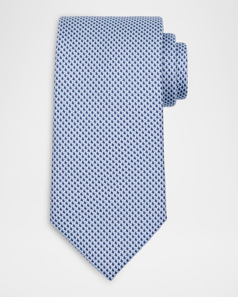 Men's Micro Print Silk Jacquard Tie by BRIONI