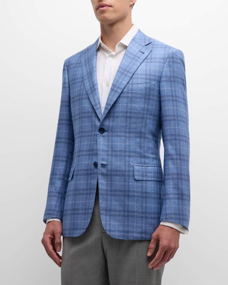 Men's Silk-Cashmere Plaid Sport Coat by BRIONI