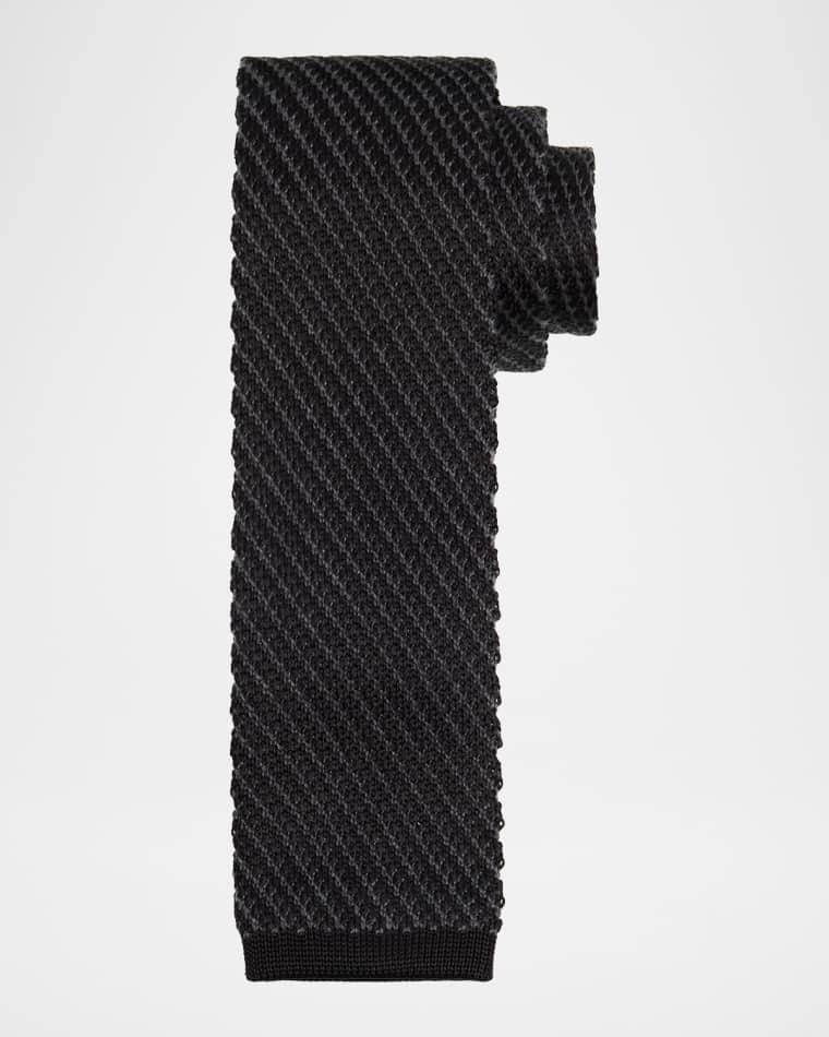 Men's Silk Textured Knit Tie by BRIONI