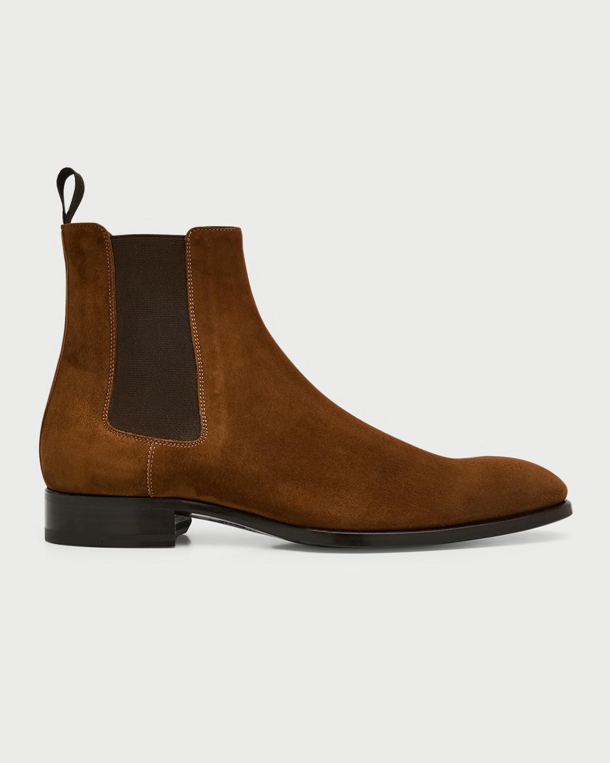 Men's Suede Chelsea Boots by BRIONI