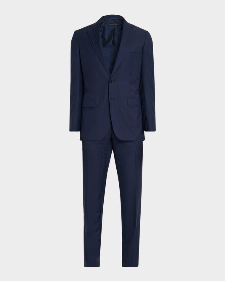 Men's Tonal Striped Wool Two-Piece Suit by BRIONI