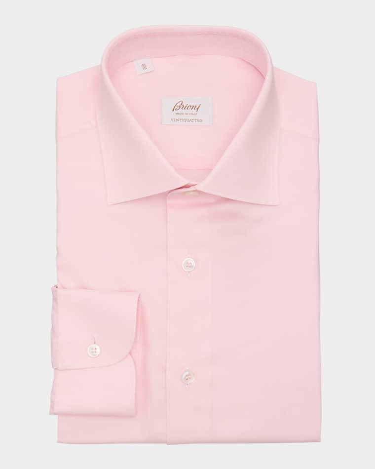 Men's Ventiquattro Cotton Twill Dress Shirt by BRIONI