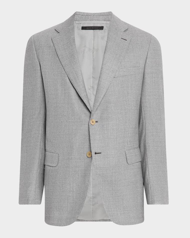 Men's Wool Hopsack Single-Breasted Blazer by BRIONI