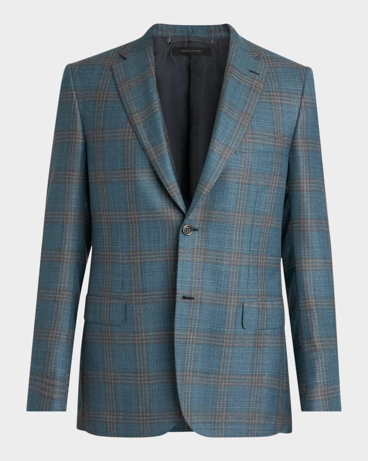 Men's Wool Plaid Single-Breasted Sport Coat by BRIONI