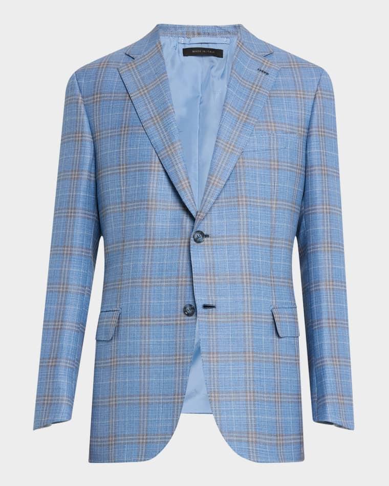 Men's Wool Plaid Sport Coat by BRIONI
