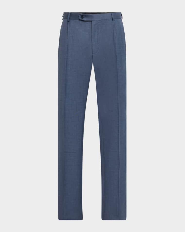 Men's Wool Sharkskin Trousers by BRIONI