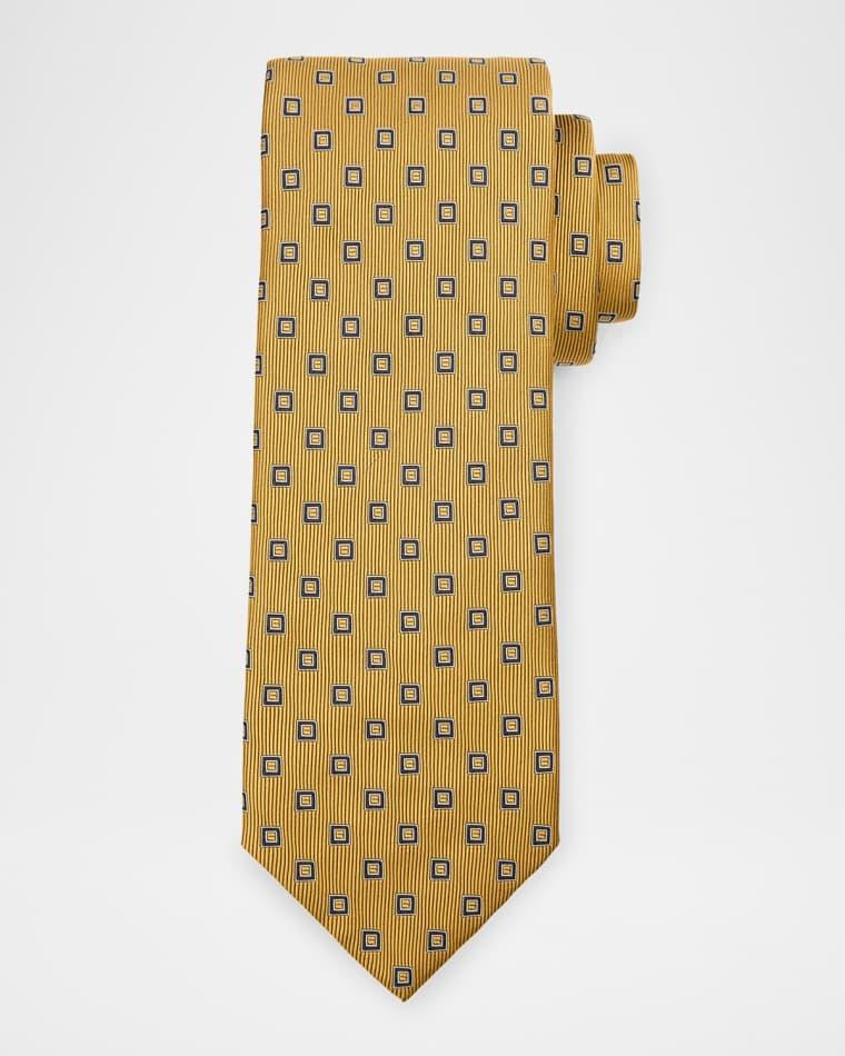 Men's Woven Square Silk Tie by BRIONI