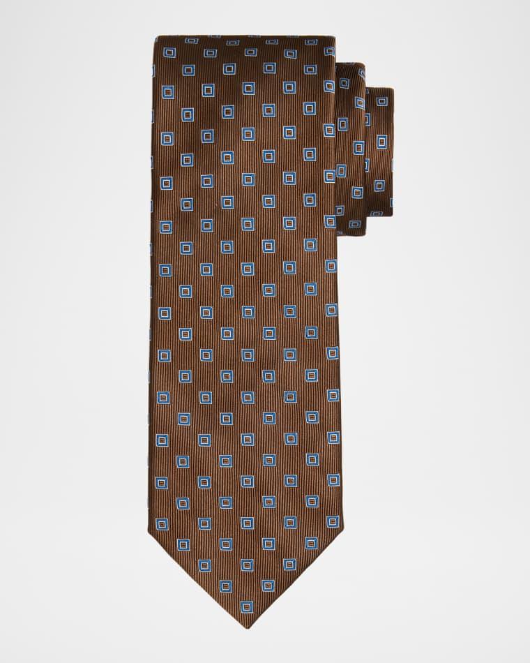 Men's Woven Square Silk Tie by BRIONI