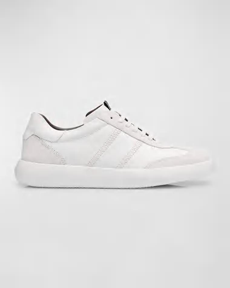New Cassette Mixed Leather Sneakers by BRIONI