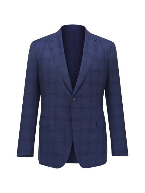 checked single-breasted blazer by BRIONI