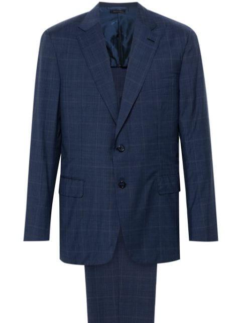 checked single-breasted suit by BRIONI