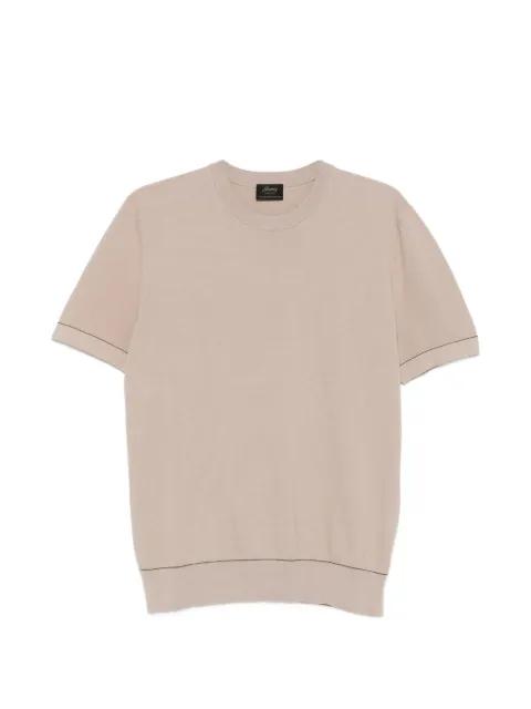 contrast-trim T-shirt by BRIONI