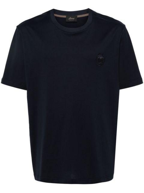 embroidered-logo cotton T-shirt by BRIONI