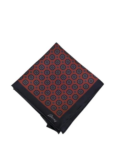 geometric-pattern pocket square by BRIONI